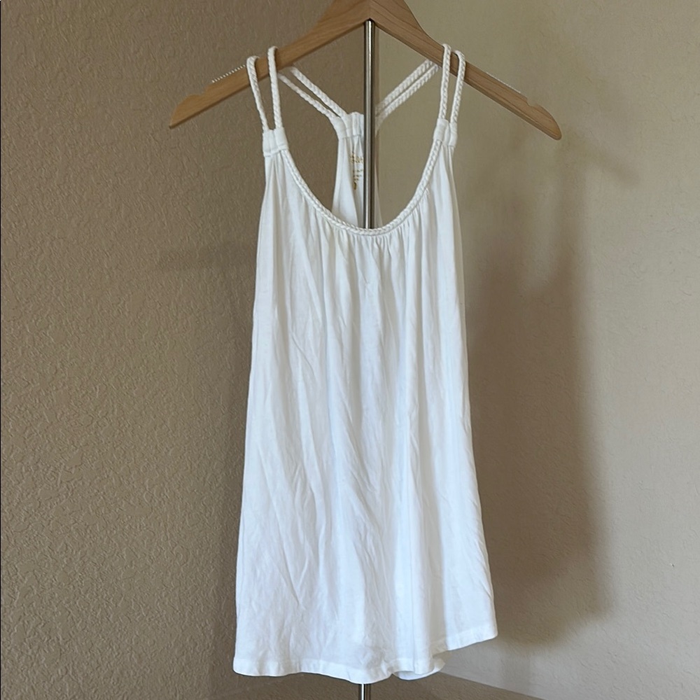 Lilly Pulitzer White Braided Strap Racerback Tank size XL